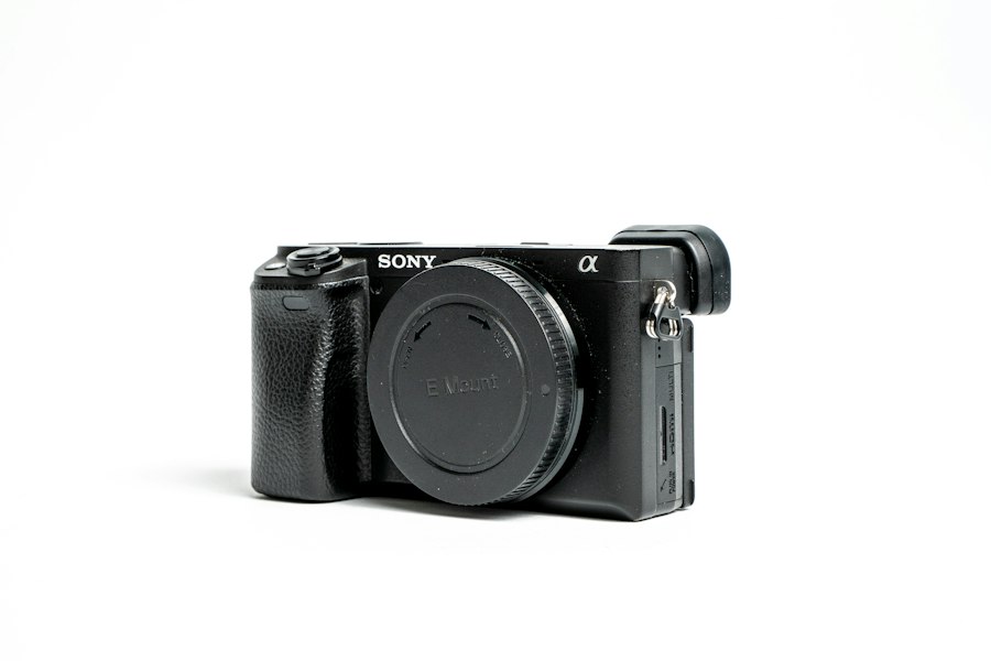 Black digital camera on white