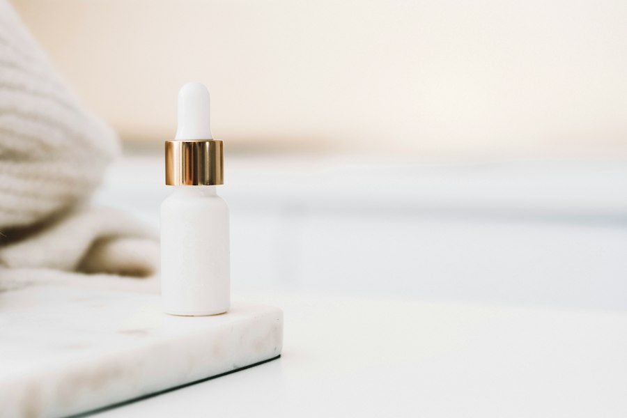 White dropper bottle
