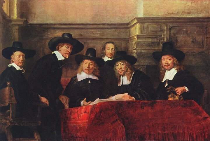 Rembrandt, The Syndics of the Drapers&rsquo; Guild, 1662